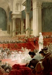 Victor Hugo 100. születésnapjának megünneplése a Panthéonban Félix elnök jelenlétében
