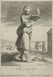 Heilige Praxedis S. Prassede (cím a tárgyon)