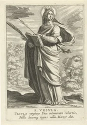 Szent Orsolya S. Vrsvla (cím az objektumon) Feminine heiligen (sorozat címe) Mirror Illuminated Virgin (sorozat címe)