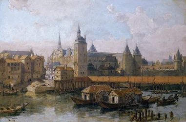Az Ile de la Cite és a Palais de Justice (korábban Palais Royal) a 16. században, 1917