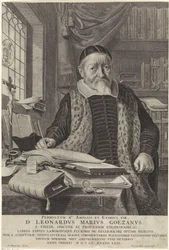 Leonard Marius van der Goes portréja dolgozószobában