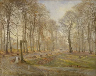 Késő őszi nap a Jægersborg Deer Parkban, Koppenhágától északra, 1886