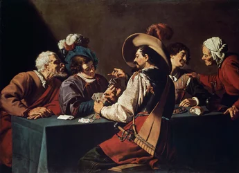 Kártyázók, Theodor Rombouts (1597-1637), olaj, vászon. Flandria