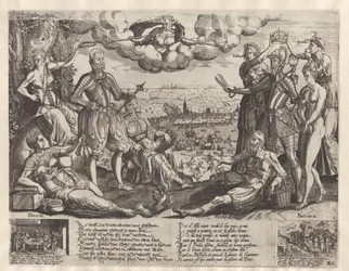 Oranje és Alva összehasonlítása, a spanyol dühvel a háttérben, 1577 körül
