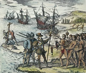 Kolumbusz partraszállása Indiában, 1594