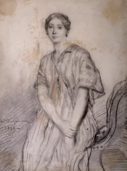 Alice Ozy (Julie, Justine Pilloy) színésznő (1820-1893) portréja
