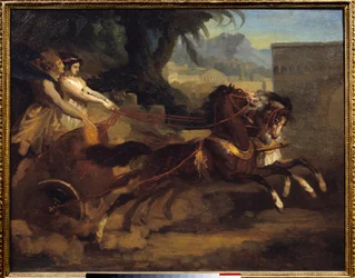 Ősi tankverseny Theodore Gericault (1791-1824) festménye 1808 dim.0,63x0,79 m Rouen, Musee des Beaux Arts