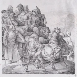 Sebesült katonákkal megrakott szekér, 1818.