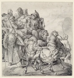 Sebesült katonákkal megrakott kocsi (A Wagon Full of Wounded Soldiers)
