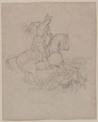 Géricault - Szent György és a sárkány, 1816-17