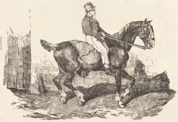 Groom Mounted on a Carriage-Horse (Kocsis ló, amelyen egy lovász ül)