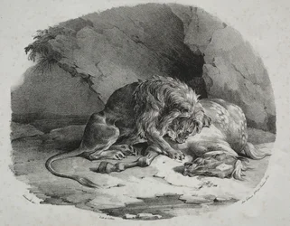 Az oroszlán által felfalt ló, 1823.