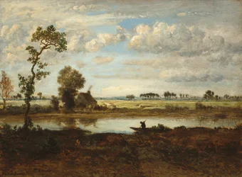 Táj csónakossal, c. 1860.