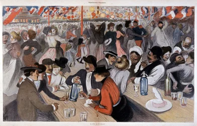 Július 14-i ünnepe Steinlen, n.d. v. 1902