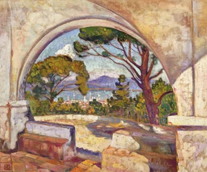Saint-Tropez, kilátás a St. kápolnára, kb. 1920