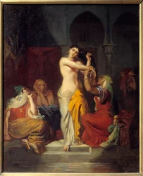 A fürdőt elhagyó mór nő, Théodore Chassériau (1819-1856) festménye, 1854, Strasbourg, Musée des Beaux-Arts