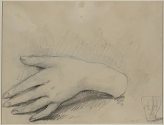 Study of a Womans Hand verso, 1800s.