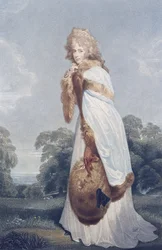 Eliza Farren, Derby grófnője (kb.1759-1829), metszett Francesco Bartolozzi (1727-1815), kiadó: Bull és Jeffreys
