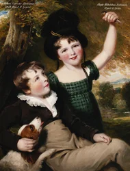 Thomas Osborne Bateman 8 éves portréja testvérével, Hugh Athelstannal, 6 éves, 1818