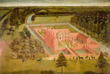 Kilátás a Perry Hallra Birmingham közelében, 1730.