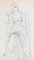 Ülő nő, valószínűleg Charlotte Nelson (recto)