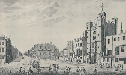 A St. James palotán kívül, Pall Mall, 1740-1760, 1920