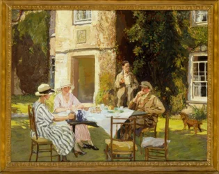 Thomas C.Dugdale, The tea party / Gemälde