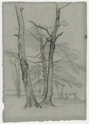 Tájtanulmány a fákkal, c. 1870-1875.