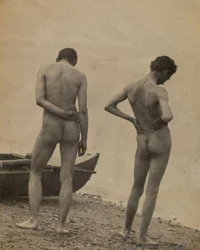 Thomas Eakins és John Laurie Wallace a tengerparton, 1883