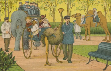 Párizs: állatkert (színes litho)