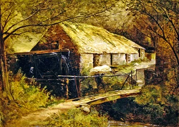 Dolgelly malom, Észak-Wales (olaj, vászon)