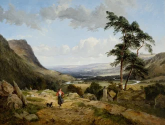 Llangollen völgye, Észak-Wales, 1856.