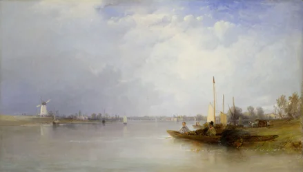 Kilátás a Temzére Battersea-ben, 1834.