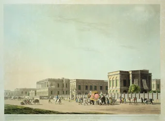 The Council House, Calcutta, 29. tábla a „Keleti tájkép: Huszonnégy nézet Hindoostanban” című művéből, Thomas és William (1769-1837) metszett Daniell, 1798