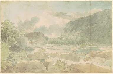 Harpers Ferry in Below, 1825-26 körül (toll és tinta akvarellel papíron)