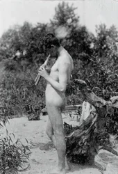 Standing Piper Study for Arcadia, c. 1883.