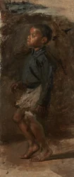 Tanccoló fekete fiú tanulmányához: A fiú, valószínűleg 1877.