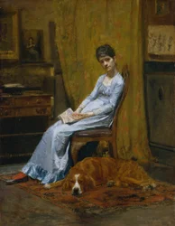 The Artists Wife and His Setter Dog, 1884-89 körül
