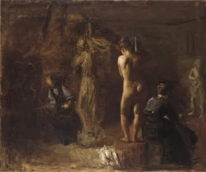 William Rush a Schuylkill folyó allegorikus alakját faragja, 1876