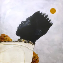 Hair Towards The Sun III, 2023 (vegyes technika, vászon)