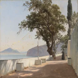 Terász tölgyfával, Sorrento