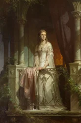Júlia az erkélyen
