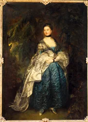 Lady Gertrude Alston (1732-1807) portréja lábán Thomas Gainsborough (1727-1788) festménye 18. századi nap. 2,28x1,66 m