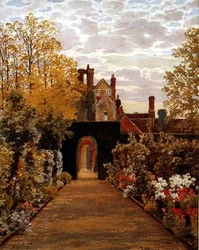 Október Morning in the Gardens, Loseley, Surrey