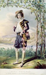 Miss Woolgar mint Albert herceg a „The Phantom Dancers”-ben, D. Fabronius metszetében, 1847