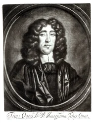Titus Oates (1649-1705) portréja, R. Thompson metszete