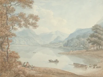 Kilátás a Derwent Waterre, Borrowdale felé (Cumberland)