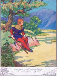 "És a dombon kívül találtam magam, akaratom ellenére magamra hagyva" (színes litográfia)
