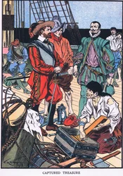 Elfogott kincs (színes litográfia)