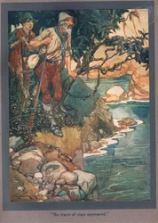 Embernek nyoma sem látszik (színes litográfia)